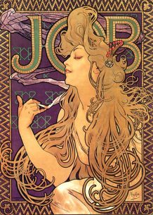 Alphonse Mucha Art Job Cigarettes
