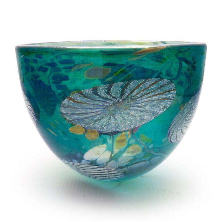 Beautiful Glass Bowl 'Flotsam Aqua Bowl' by Shakspeare Glass Boha