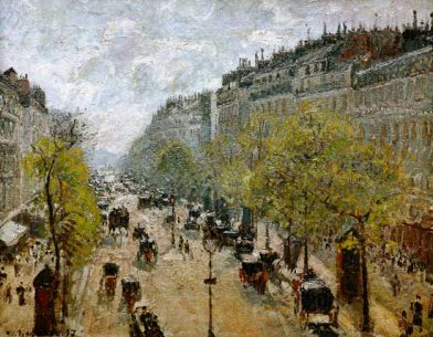 boulevard montmartre au printemps camille pissarro 1897