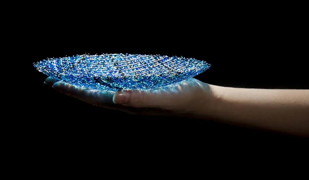 Dichroic Fused Glass Blue2