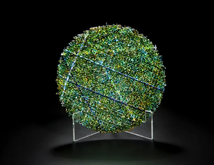 Dichroic Fused Glass Green