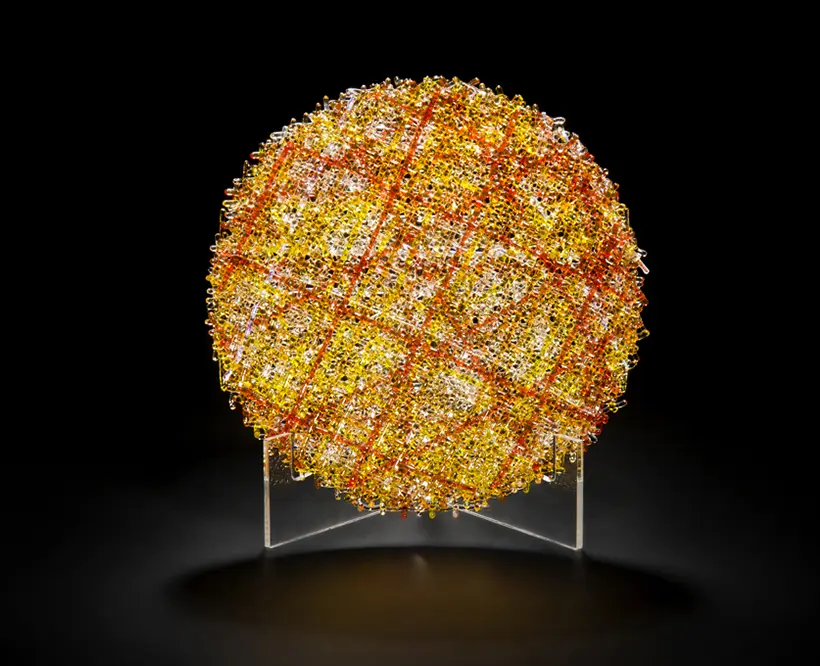 Dichroic Fused Glass Orange