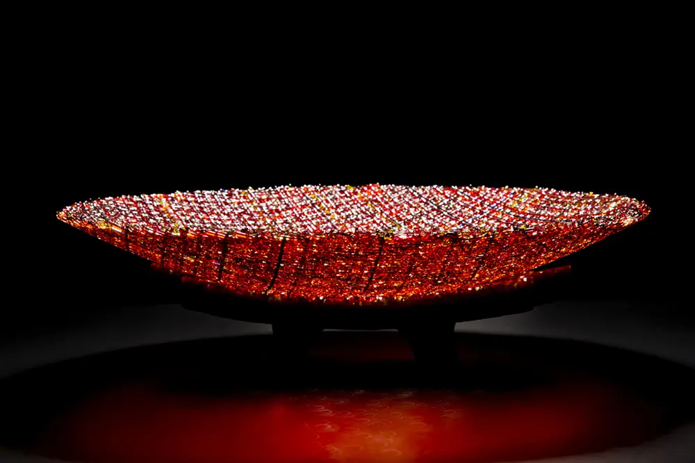 Dichroic Fused Glass Red2