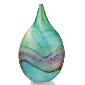 Teal Vase ‘Silk Float’ by Thomas Petit