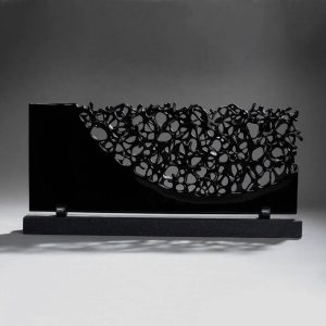 Black Glass Sculpture Tracy Nicholls Glass