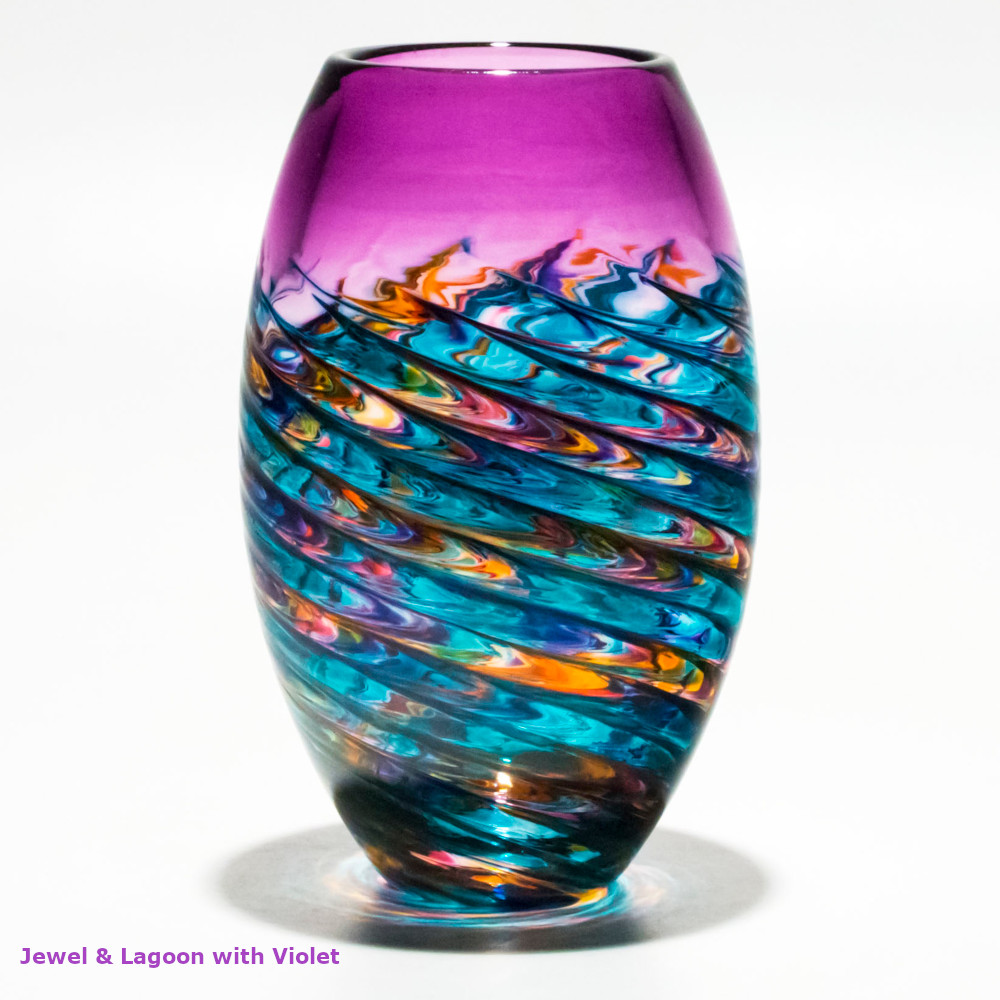 Colourful Glass Vases Barrel By Michael Trimpol Boha Glass