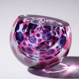 Purple Glass Sculpture 'Otty' by Katherine Huskie