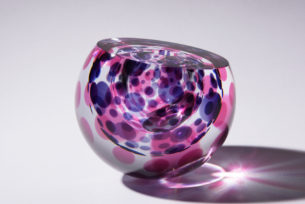Purple Glass Sculpture 'Otty' by Katherine Huskie