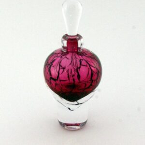 Vintage Glass Perfume Bottles - Ruby Craquele