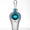 Glass Perfume Bottle With Stopper - Sandblasted Teal Blue
