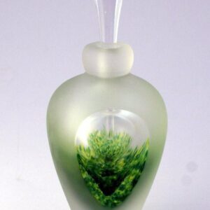 Hand Made Glass Perfume Bottles Mixed Greens Layered