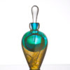 Teal Perfume Bottle 'Silver Leaf' by Kalki Mansel