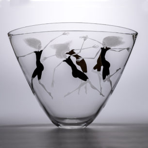 Glass Artwork 'Sundance Black' by Nancy Sutcliffe