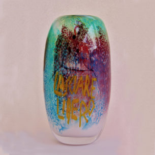 Modern Glass Vase 'Porta Siciliana I' by Pete Fricker