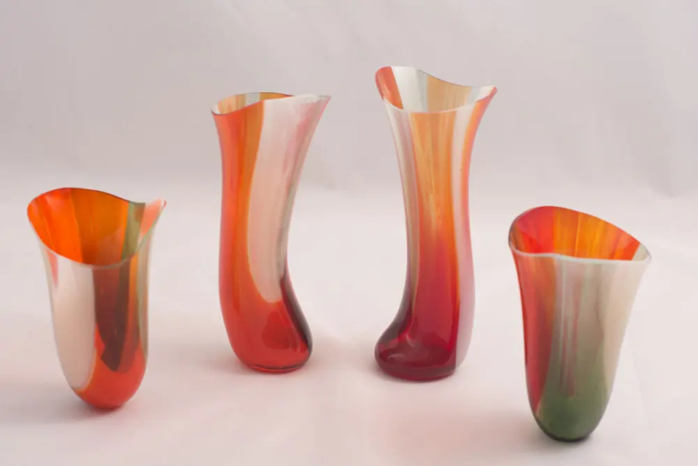 Orange Vase 'Autumn Inspired Vessel III' by Hazel MacLennan