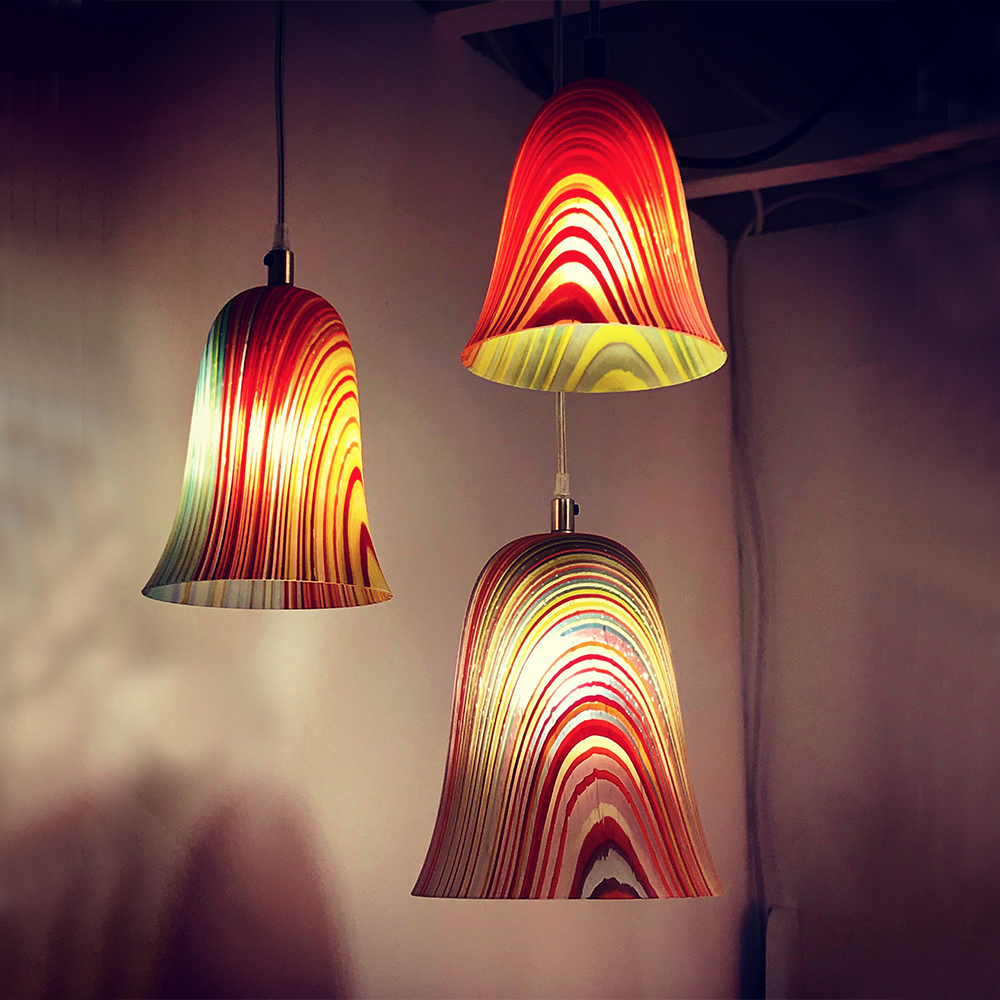 Hand Blown Pendant Lights by Aline Johnson Glass