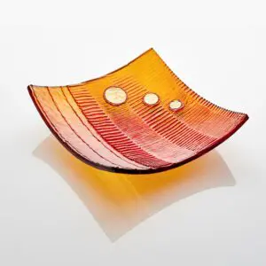 Amber art glass vase (DEB) Amber art glass vase (DEB)
