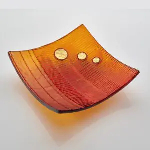 Amber art glass vase (DEB) Amber art glass vase (DEB)