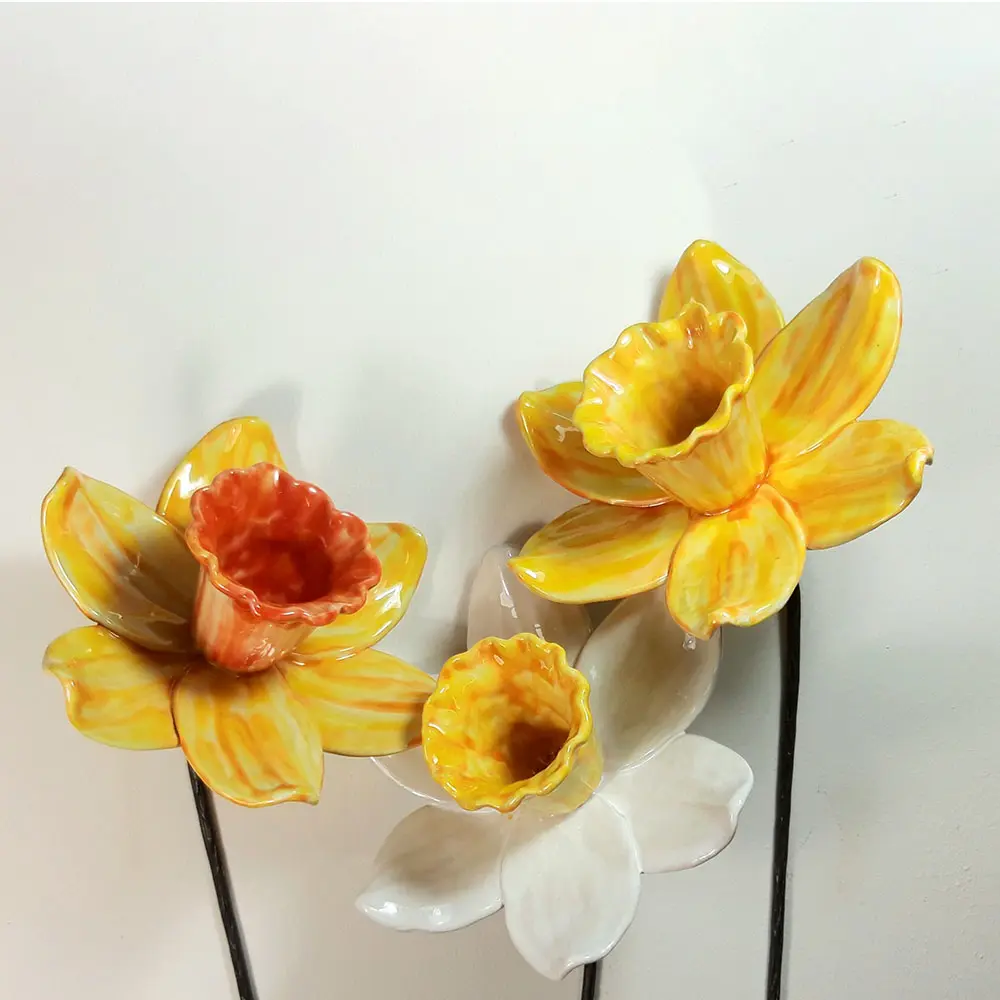 Ceramic Garden Ornaments ‘Daffodils’ by Renee Kilburn - Image 5