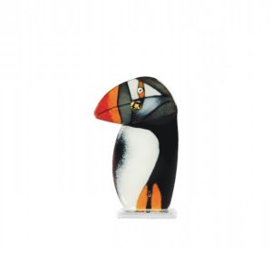 Glass Bird Sculpture ‘Puffin’ by Maciej Habrat