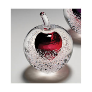 Glass Apple Paperweight