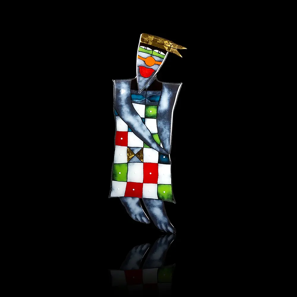 Hanging Glass Sculpture 'Miss Circus' by Maciej Habrat - Image 2