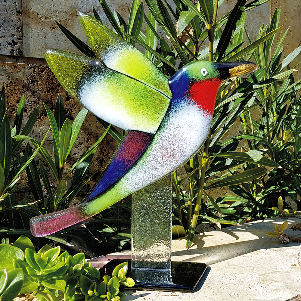 Hummingbird Glass Art