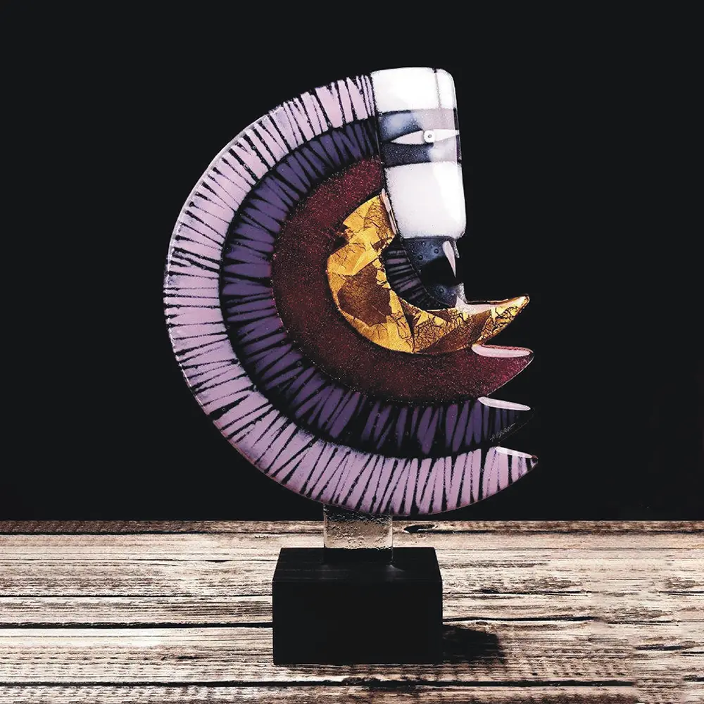 Rainbow Glass Sculpture ‘Rainbow Man’ by Maciej Habrat - Image 6