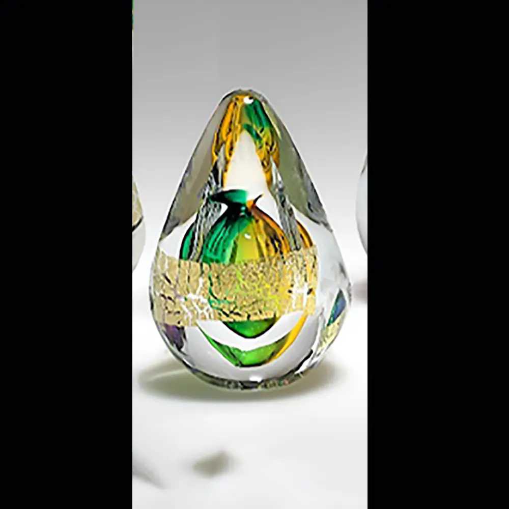 Glass Blown Paperweights ‘Golden Sash’ by Remigijus Kriukas - Image 3