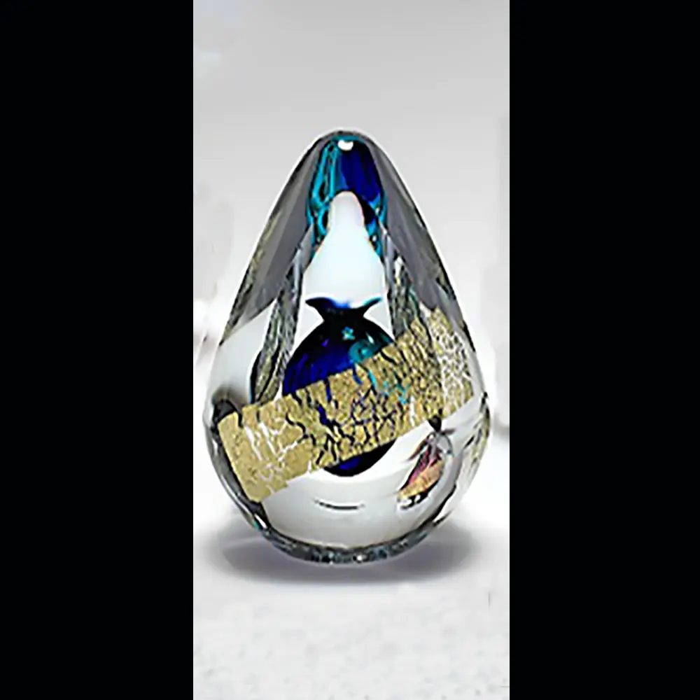 Glass Blown Paperweights ‘Golden Sash’ by Remigijus Kriukas - Image 5