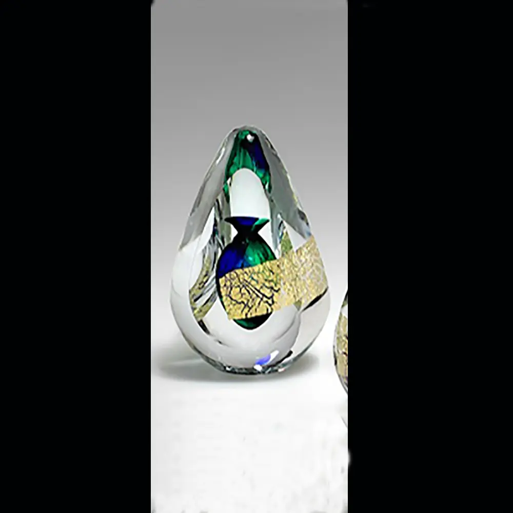 Glass Blown Paperweights ‘Golden Sash’ by Remigijus Kriukas - Image 2