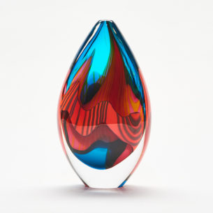 Coloured Glass Ornament by Peter Layton Glass