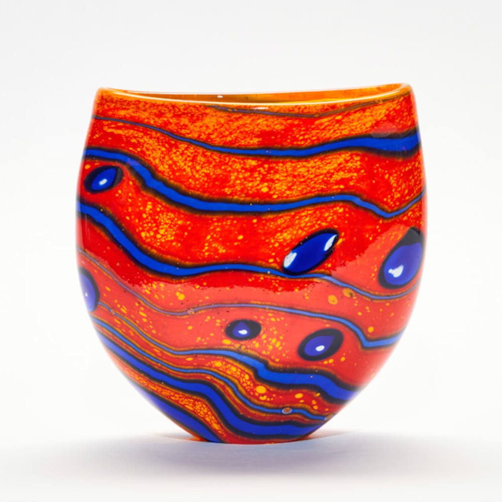 Orange Glass Vase Peter Layton Glass Artist