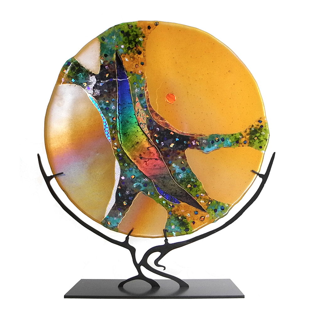Amber Glass Sculpture