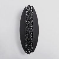 Black Glass Wall Sculpture