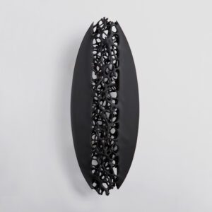 Black Glass Wall Sculpture