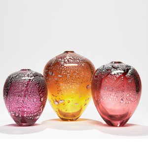 Peach Glass Art Vessel