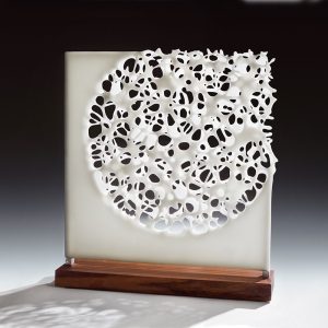 White Opaque Glass Sculpture