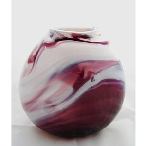 Burgundy Glass Art by Katherine J Austin Glass