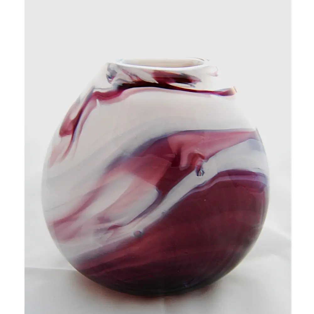 Burgundy Glass Art by Katherine J Austin Glass