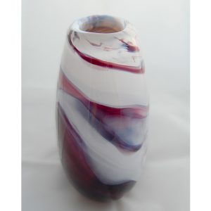 Burgundy Glass Art by Katherine J Austin Glass