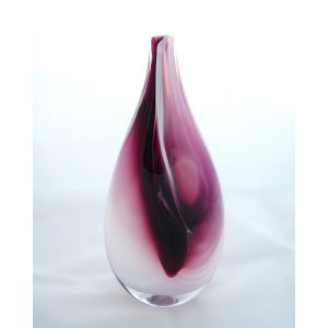 Burgundy Vase by Katherine J Austin Glass