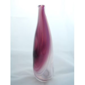 Burgundy Vase by Katherine J Austin Glass