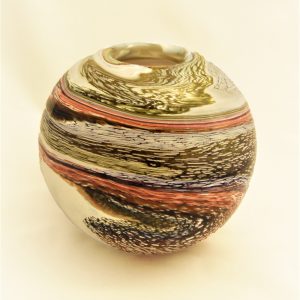 Round Glass Art Vase