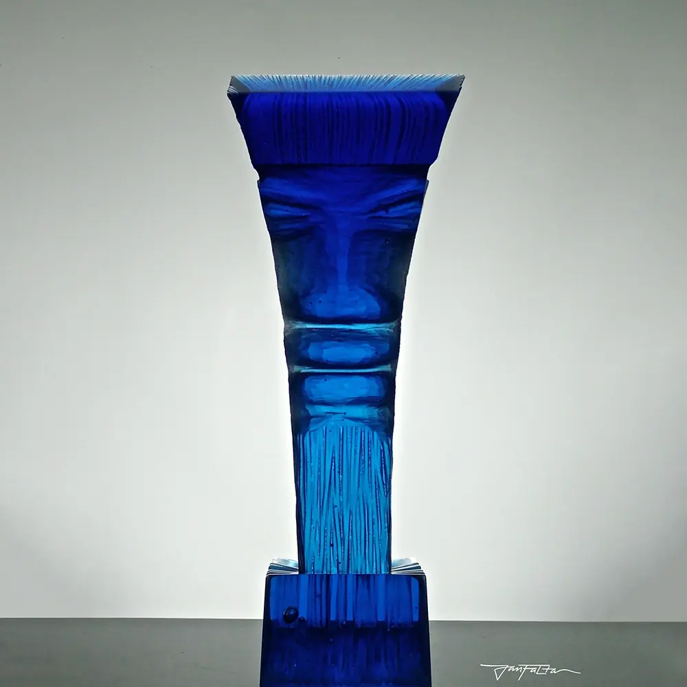 Aqua Glass Sculpture