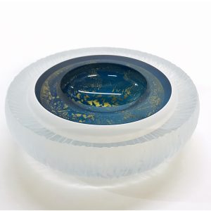 Blue Art Glass Bowl