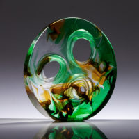 Colourful Cast Glass Sculpture