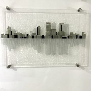 Fused Glass Wall Sculpture by Adam Hussain Glass
