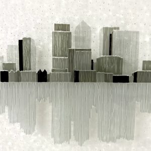 Fused Glass Wall Sculpture by Adam Hussain Glass