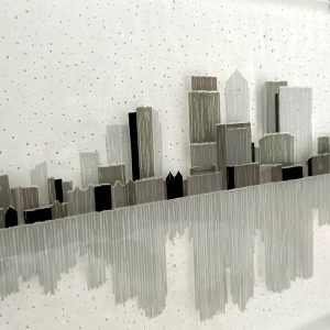 Fused Glass Wall Sculpture by Adam Hussain Glass